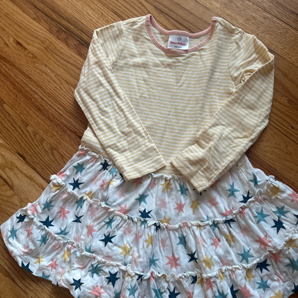 Hanna Andersson Striped and Star Patterned Dress